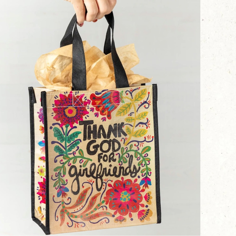 3/$15 Natural Life Thank God for girlfriends reusable bag